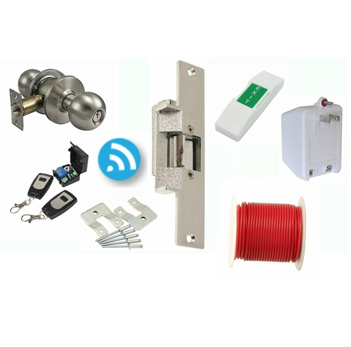 Electric Strike Door Lock And Wireless Remote Kit 14C For Metal Frame