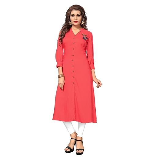 Navabi Export Womens Rayon Fabrics A-Line Kurti (VF-KU-140)