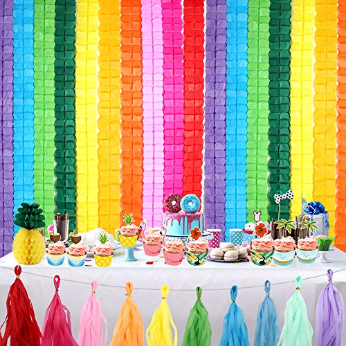 image for RUBFAC 10pcs Colorful Four-Leaf Clover Paper Garland Party Streamers T