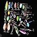 APG Lot 30pcs Colorful Metal Fishing Lures Minnow Poper Baits Tackle Crankbait Assorted Fish Hooks