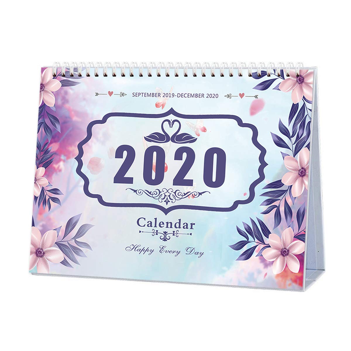 2020 Desk Pad Calendar, September 2019 - December 2020, Monthly, Daily Planner Desktop Calendar Academic Year Planner for School, Office, Home, Twin Wire, American Holiday