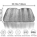 Windshield Sun Shade, Car Window Shade as Bonus by Big Hippo Keep Vehicle Cool Protect Your Car from Sun Heat & Glare Best UV Ray Visor Protector (Size: 55.16