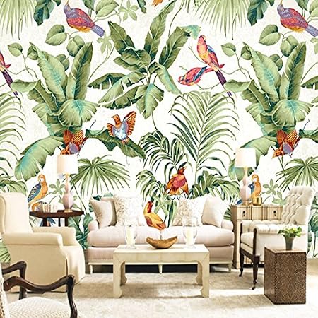 Télécharger gratuitement Images Jing Dian Papier Peint Oiseaux Tropicaux Main Floral Peinture le plus cool salutations