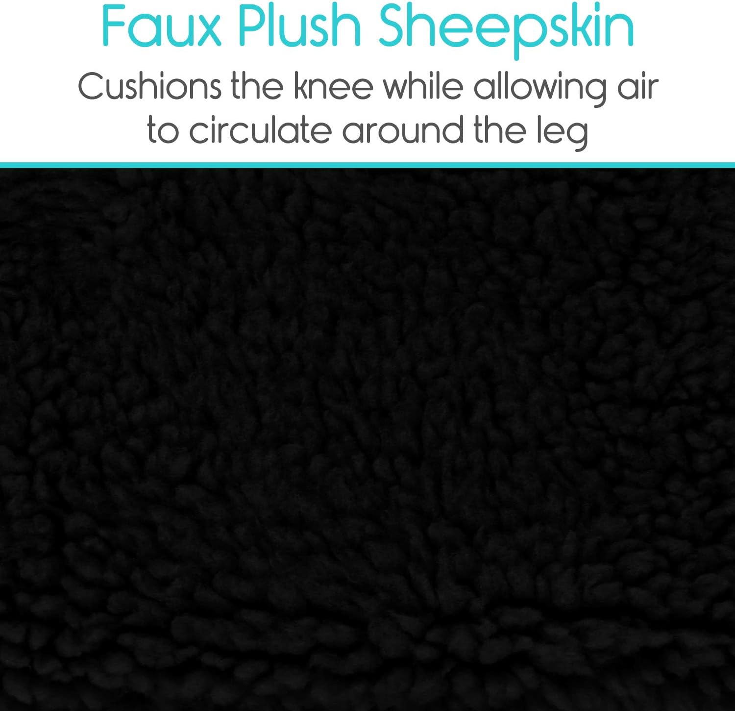 Vive Mobility Knee Walker Pad Cover - Plush Synthetic Faux Sheepskin Scooter Cushion - Accessory for Knee Roller - Leg Cart Improves Comfort During Injury - Padded, Washable Protector Pillow: Health & Personal Care