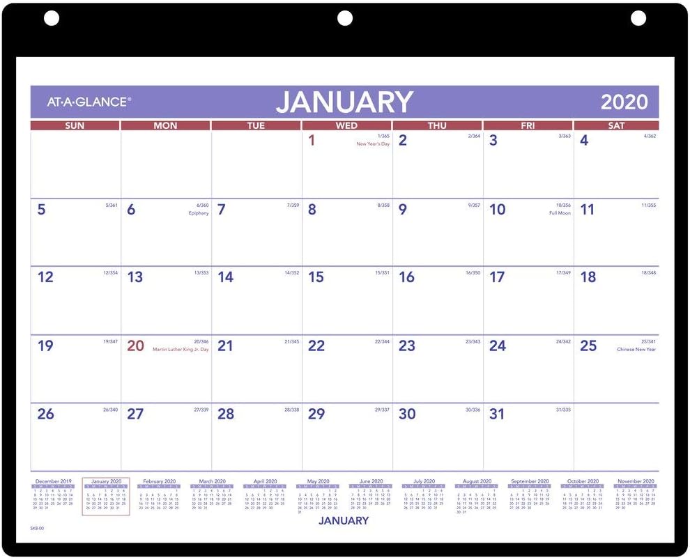 Best At A Glance Monthly Desk Calendar
