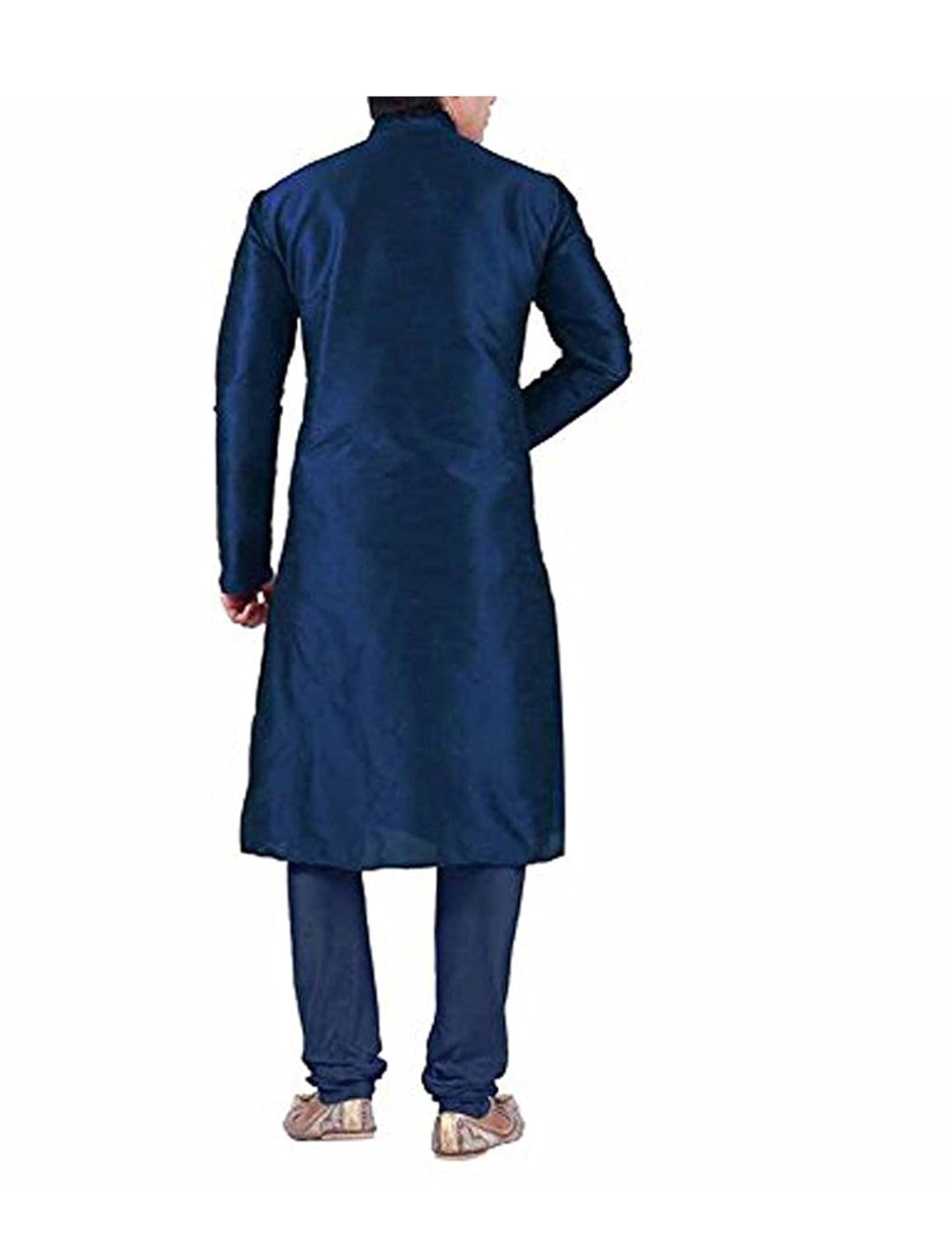 men's dupioni silk kurta pyjama & waistcoat