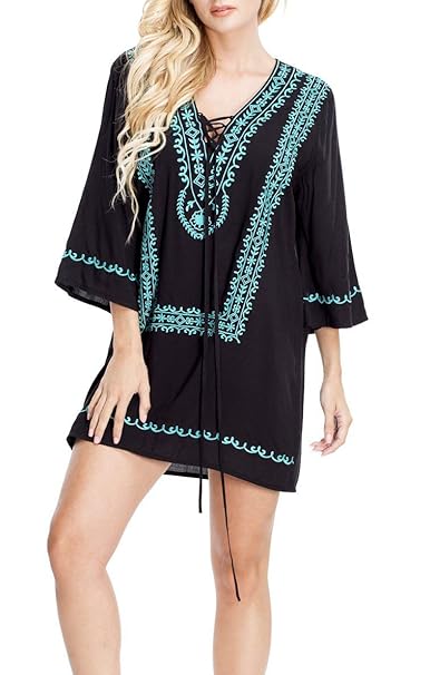 Bomdeals Womens Cover Up T Shirt Baggy Swimsuit Beach Dress