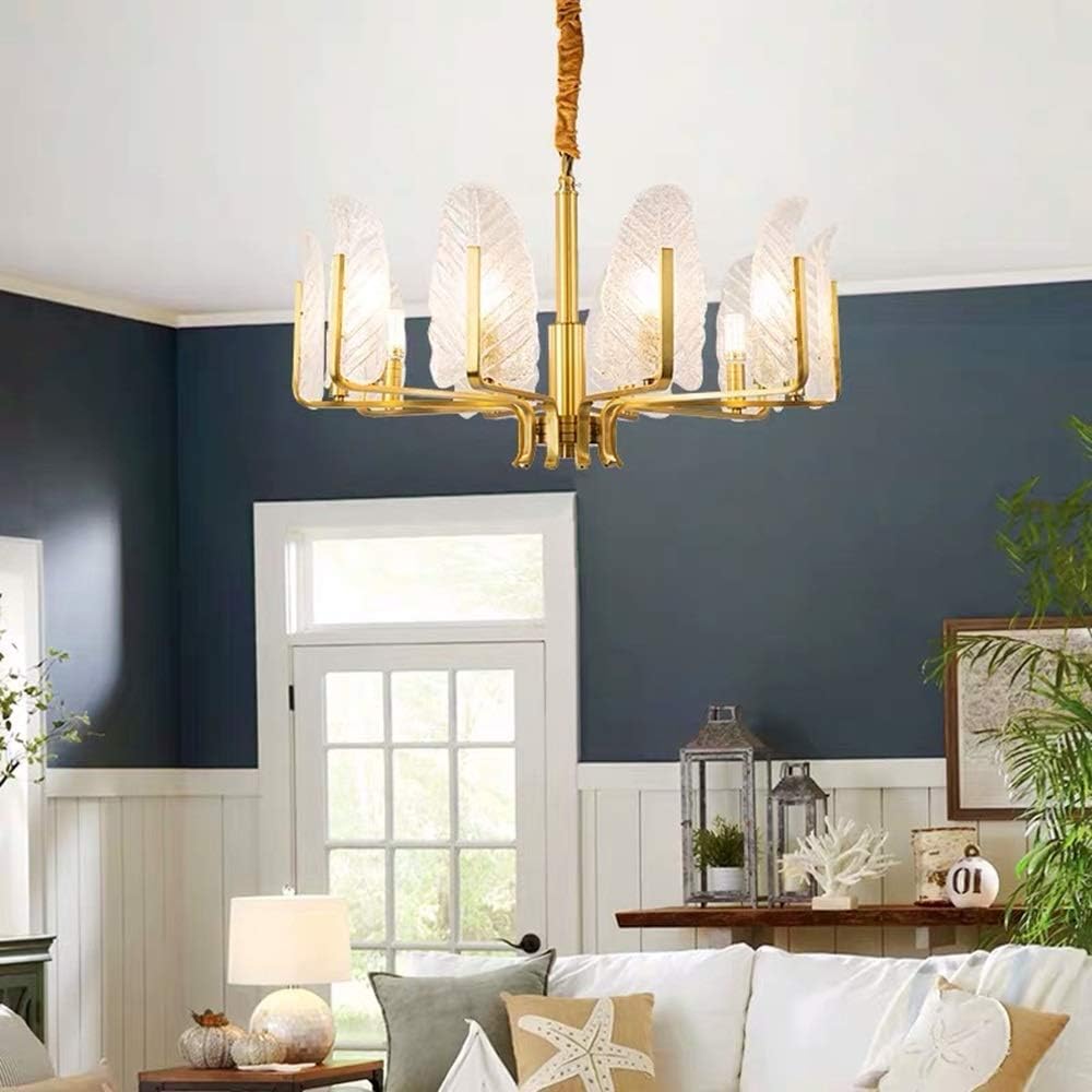 Hao Zhuokun Hanging Lamp After All Copper Light Designer Living Room Lamp Restaurant Study Bedroom Lamp Chandelier 8 Pendant Lamp Nordic Modern Creative Chandelier Amazon Co Uk Kitchen Home