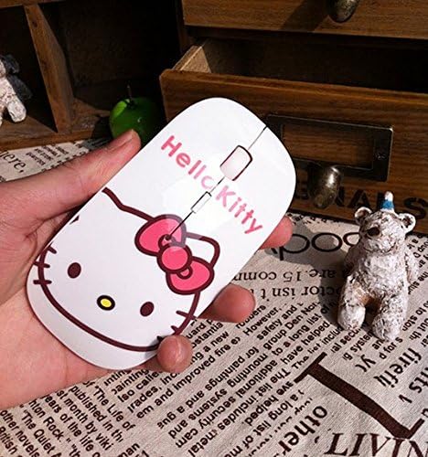Cut3 Hello Kitty Wireless Optical Ultra Slim Silent Computer/Laptop/Gaming Nano Mouse (Face)