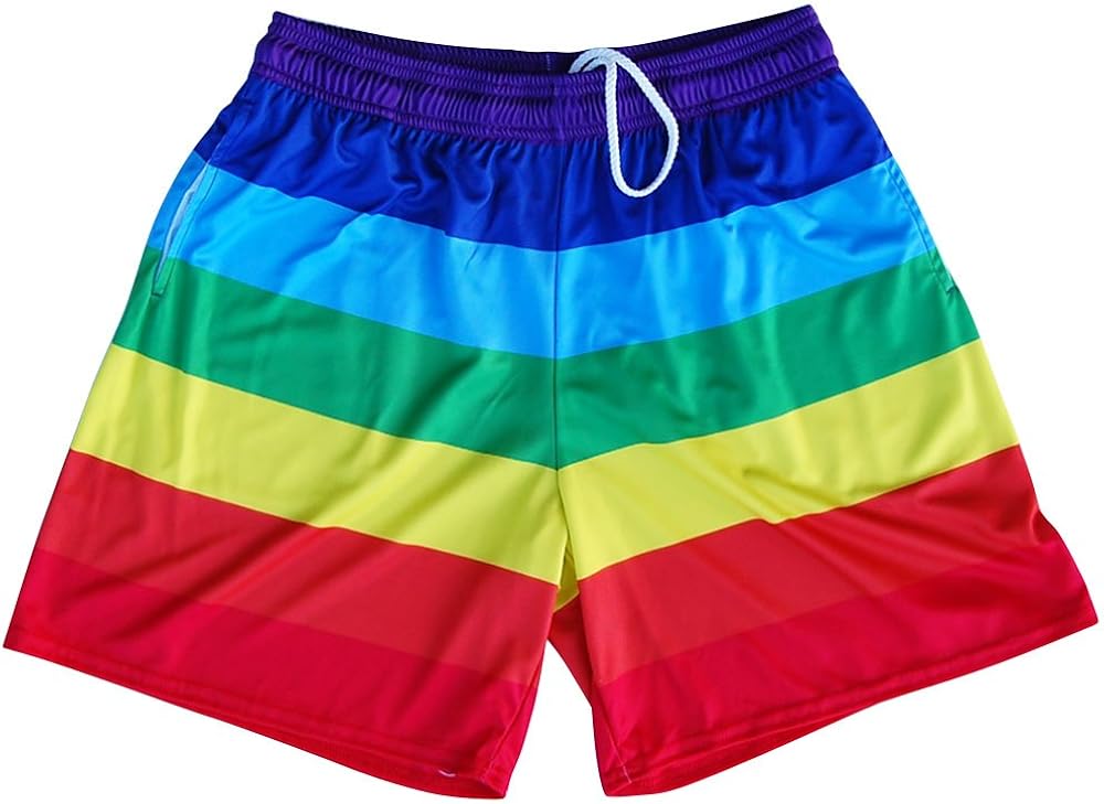 Rainbow basketball shorts Clearance