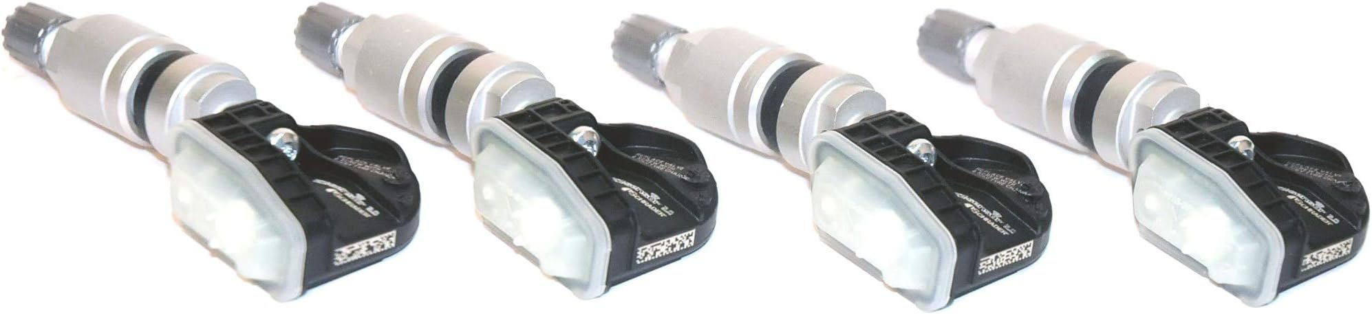 MAL Electronics GmbH Presented: Set of 4 Schrader EZ-Sensor® 2.0 - # 2210 Aluminium Valve - Ready Programmed for Hyundai Genesis Coupe 3.8 V6