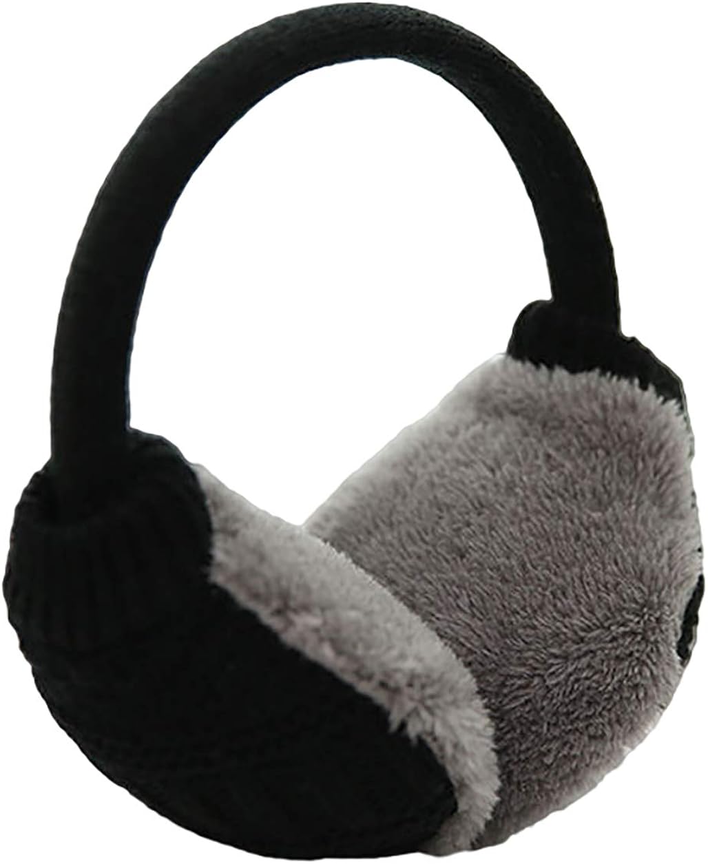 Knolee Unisex Knitting EarMuffs Faux Furry Earwarmer Winter Outdoor EarMuffs, Black at  Women’s Clothing store