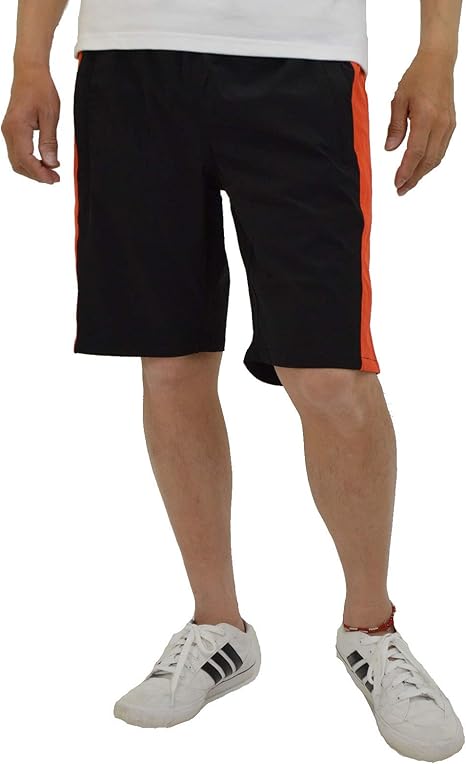 Amazon アダマス ハーフパンツ メンズ ナイロンパンツ 2本ライン 切替1本ライン スポ ツ アクティブショートパンツ 通販