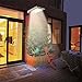 46 LED Outdoor Solar Wall Light- Motion Activated Security Lighting- Wireless Exterior Lantern- Weatherproof Aluminum Fixture- Super Bright Spotlight for Patio, Pool, Yard, Deck, Porch (Silver)