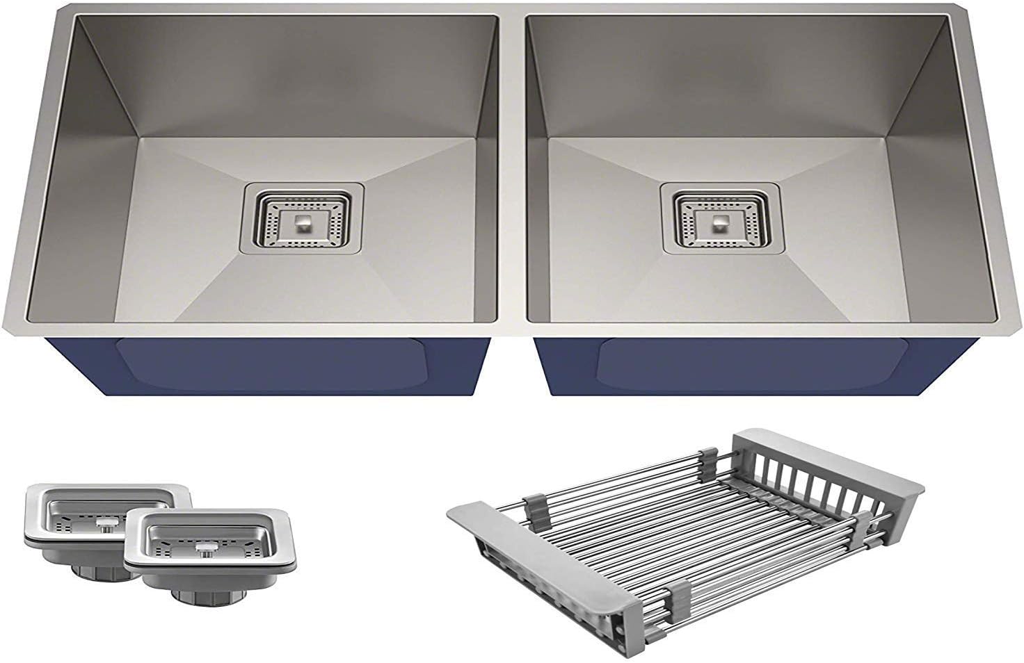 Citra Under Mount Double Bowl Stainless Steel 304 Extra Heavy Kitchen Sink 20 KG - 940X500X250 MM