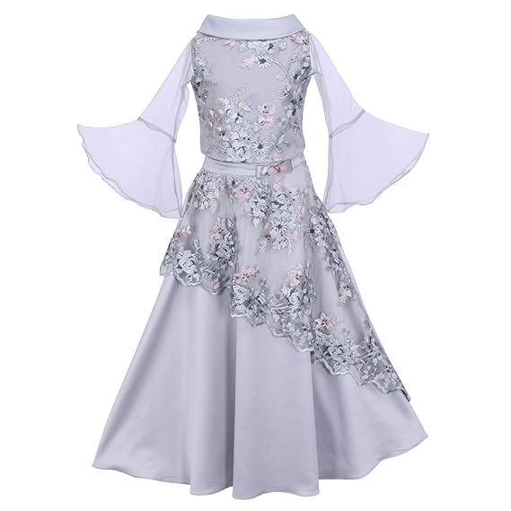 cream long skirt and top