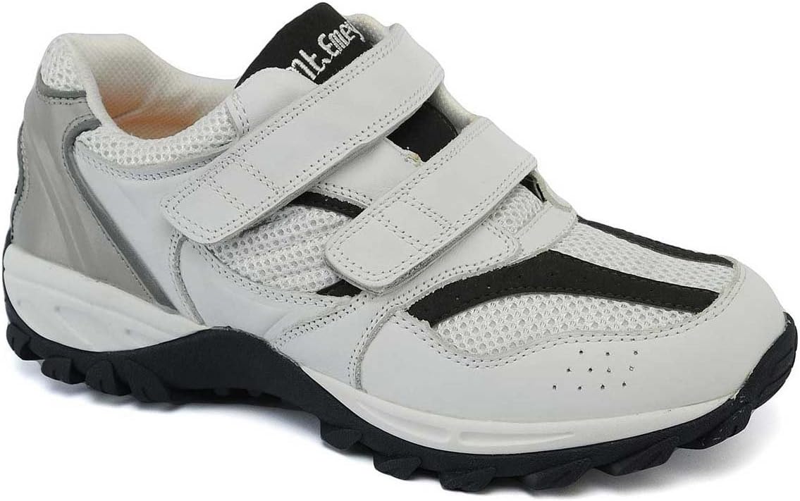 Apis Footwear9702-v - Men's Explorer I Strap Walking Shoes - White/Black - 13