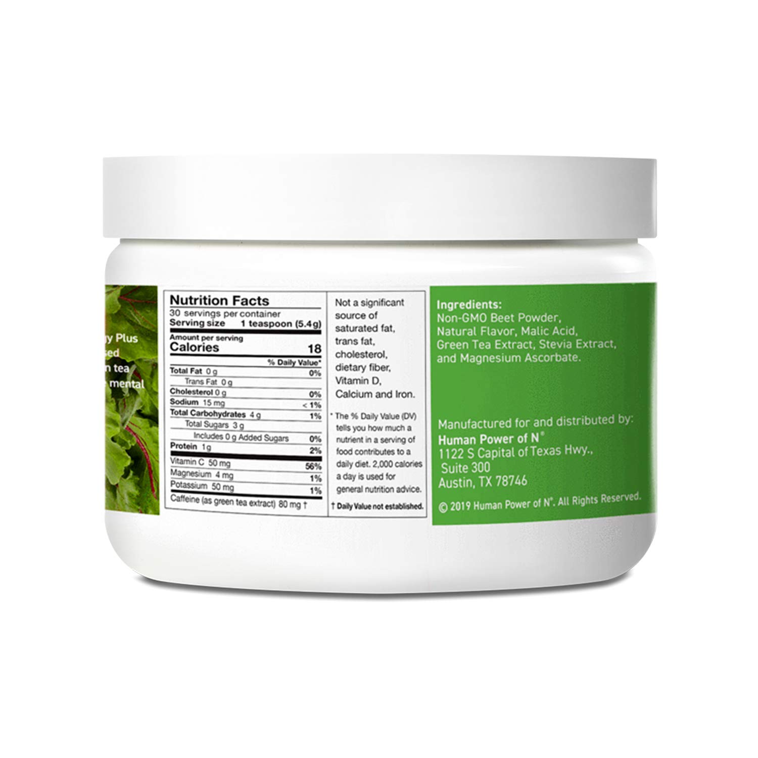 HumanN SuperBeets Energy Plus Concentrated NonGMO Beetroot