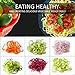 5-Blade Spiralizer Vegetable Spiral Slicer,Noodle Maker,Fruits and Veggies Slicer for Low Carb/Paleo/Gluten-Free Meals with Labeled Blades,Storage Box,Cleaning Brush and Recipe Book.