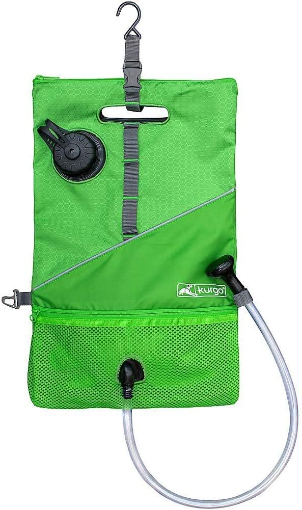 Kurgo Go Shower, Outdoor Portable Shower for Pets Ideal for Hiking & Camping, 6L Capacity, Green, Grass Green, 6 l (Pack of 1)