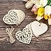 CHENGU 40 Pieces Wooden Heart Slices Unfinished Valentines Day Embellishments Hanging Crafts with Ropes Wooden Heart Ornament for Valentine's Day Wedding DIY Decorations(Natural Wood)