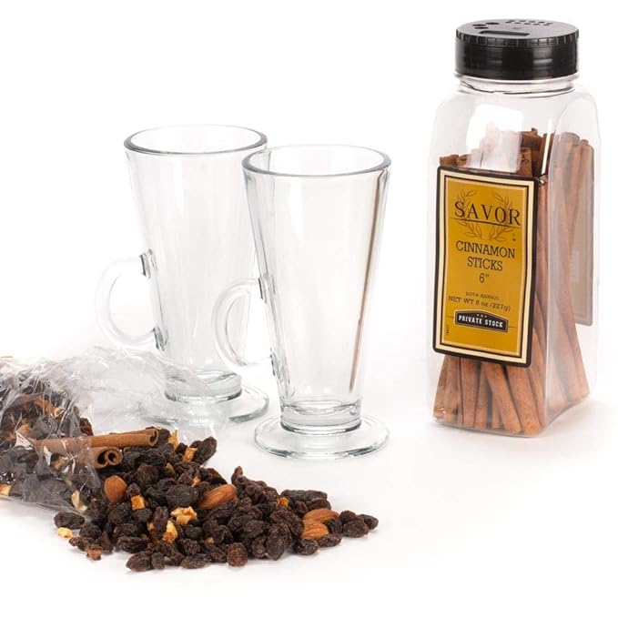 Amazon.com : Glogg Mulled Wine Gift Set - Includes 2 Glasses, Mulling Spices &Amp; Cinnamon Sticks ...