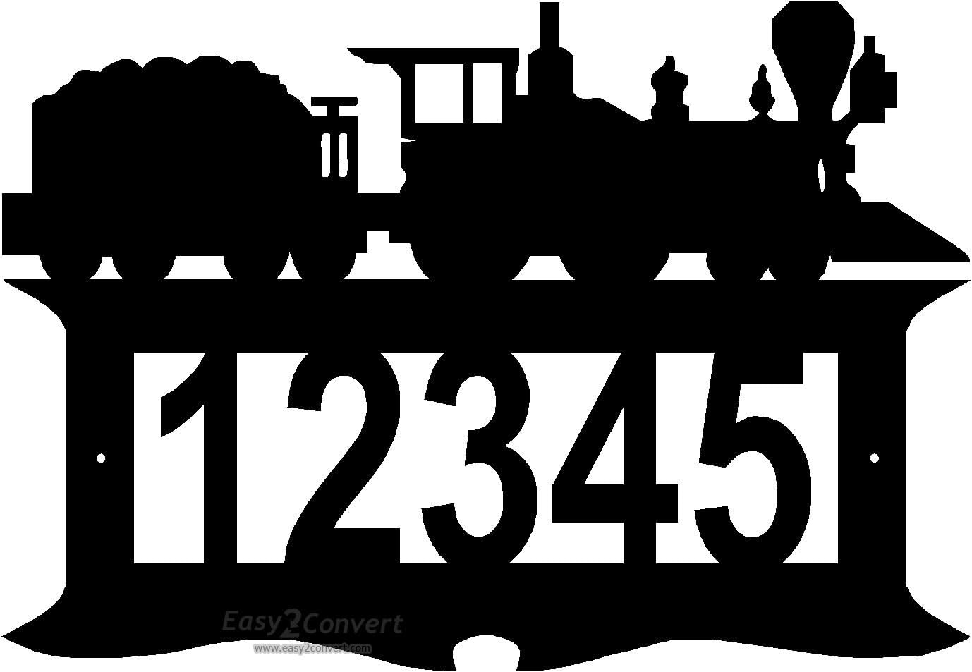 Custom Steel Railroad Train Address Sign