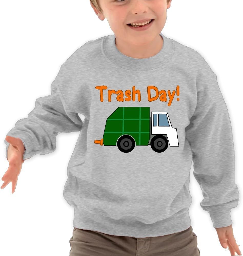Puppylol Trash Day Love Garbage Kids Classic Crew-Neck Pullover Sweatshirt White