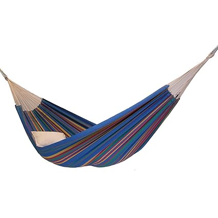 Byer of Maine Recycled Cotton Single Brazilian Barbados Hammock by (Blue Sky)