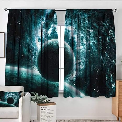 Amazon Com Pricetextile Space Nursery Baby Care Curtains Solar