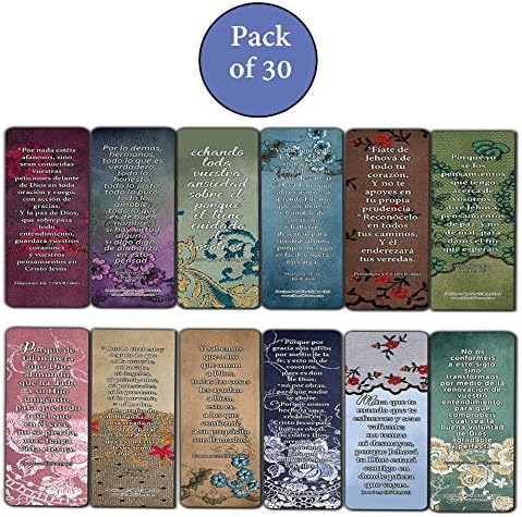 Spanish Vintage Favorite Scriptures Bookmarks for Women (30-Pack), Variety Handy Spanish Scriptures - Image 3