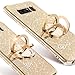 OCYCLONE Galaxy Note 8 Case, Glitter Luxury Cute Phone Case for Women Girls with Kickstand, Bling Diamond Rhinestone Bumper with Ring Stand Compatible with Galaxy Note 8 Case for Girl Women - Gold