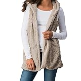 TWGONE Fleece Vest Women Plus Size Lady Solid