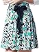 Allegra K Women Floral Print Ruffled Embellished Hidden Side Zipper Full Skirt