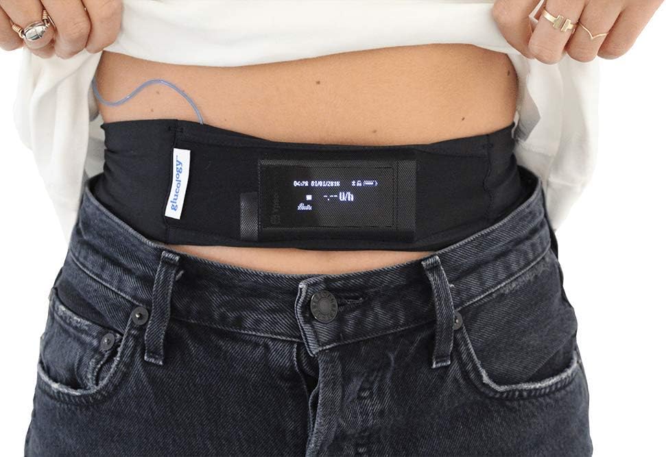 Glucology Insulin Pump Belt, Black, XL (Pack of 1)
