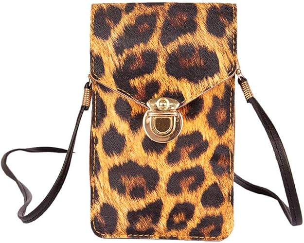 clear leopard purse