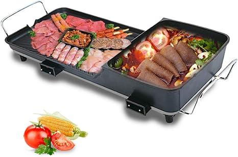 Amazon Co Jp 2 In 1ノンスティック屋内バーベキューグリル デュアルコントロール電気グリル鍋 大容量家庭用多機能バーベキューマシン ホーム キッチン Amazon Co Jp 2 In 1ノンスティック屋内バーベキューグリル デュアルコントロール電気グリル鍋 大容量家庭用多機能バーベキューマシン ホーム キッチン