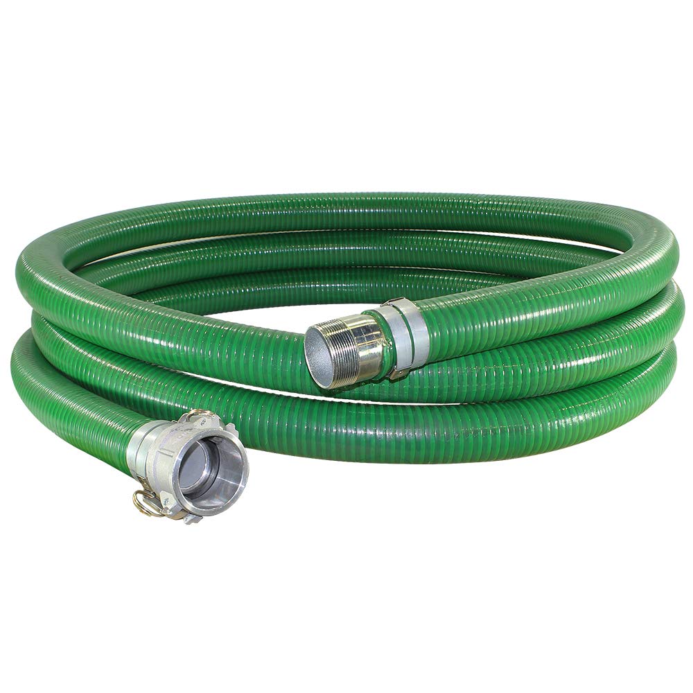 Suction Pump Water Hose with Pump Threads/Camlock Green
