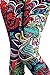VIV Collection One Size Print Capri Leggings, Chromatic Splash
