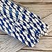 Shuiniba Biodegradable Striped Paper Straws,Paper Drinking Straws for Party, Events and Crafts,Baby Shower Decorations 7.75 Inches,100 Packs - Navy Blue White Striped