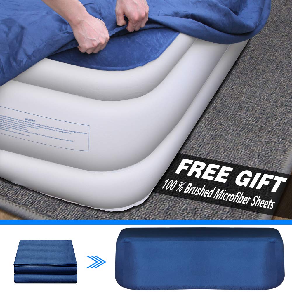 Kasonic Air Mattress Twin Size, Inflatable Airbed with Free Fitted