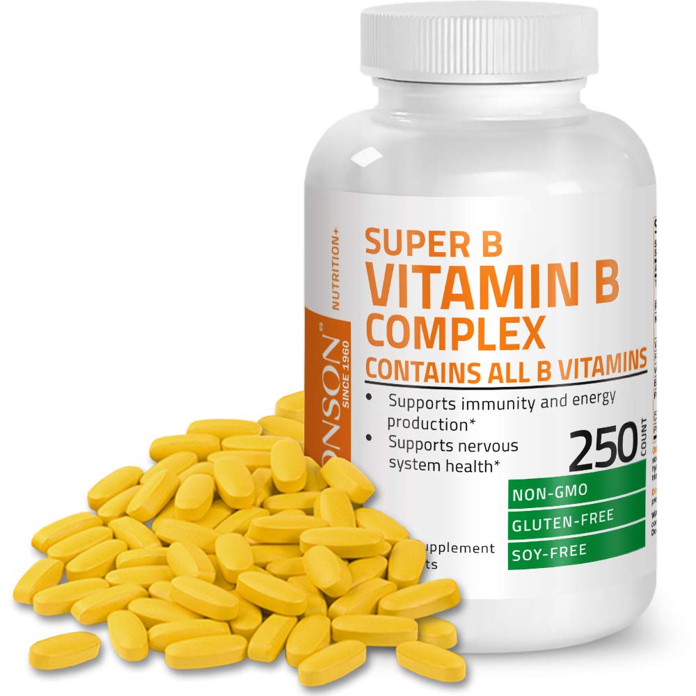 Bronson Vitamin B Complex Vitamin B1 B2 B3 B6 B9 Folic Acid