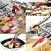 Kitchen Tongs, Set of 3-7, 9, 12 Inch Heavy Duty, Non-stick Silicone, Stainless Steel Locking Kitchen Tongs for Barbeque, Cooking or Grilling