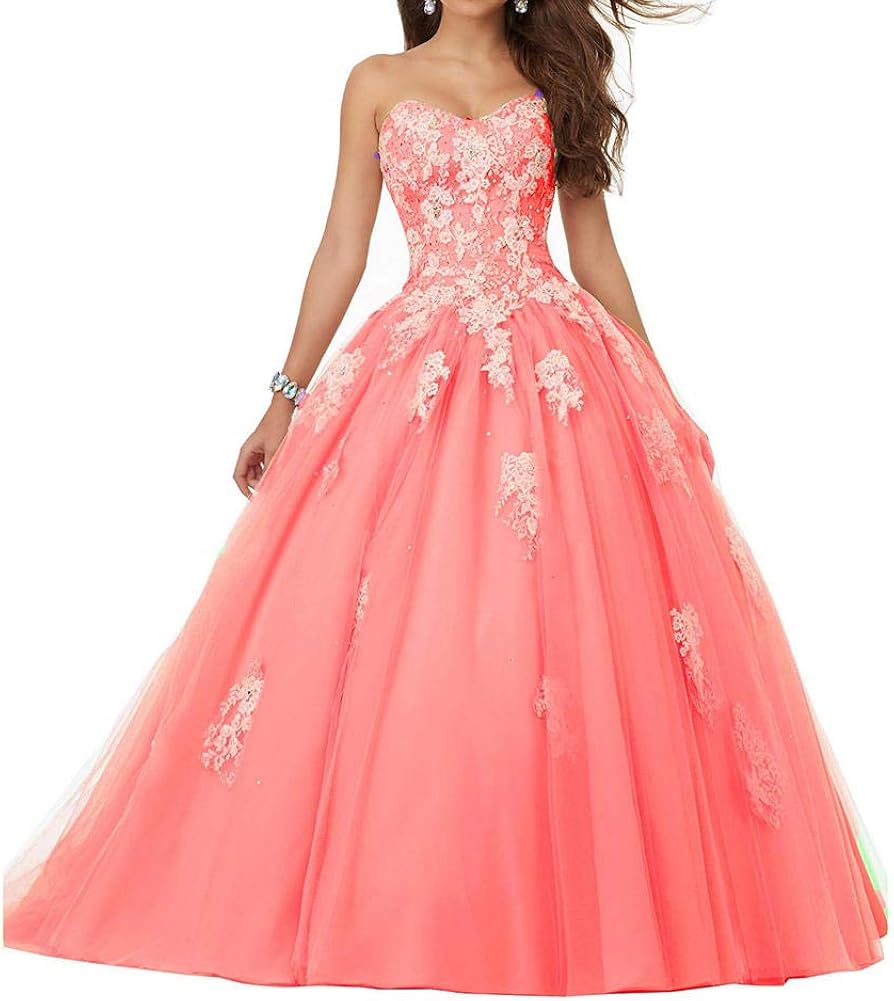 Jaeden Damen Quinceanera Kleider Mit Spitze Abendkleider Lang Hochzeitskleider Elegant Ballkleid Bekleidung Kleider Alphabetville Org