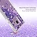 MP-MALL for Galaxy S9 Case, Clear Back Flowing Liquid Floating Luxury Bling Glitter Sparkle TPU Hybrid Bumper Girl's Case for Samsung Galaxy S9 - Purple