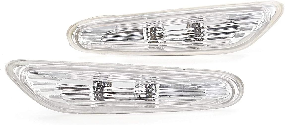 Best Quality 1pair 152886148167 Smoke Clear Marker Light Chrome Bulb White Or Grey, Marker Side Lights - Dodge Side Marker Lights, Front Lamp, Universal Marker, Side Marker, Clear Side Markers
