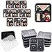 Lumenon 3 Compartment Reusable Food Storage Meal Containers with Lids, Microwave and Dishwasher Safe, Bento Lunch Box, Stackable, Set of 10 1000ml