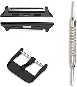ONELANKS Apple Watch Adapter Connector kit for 42mm/44 mm Watch Replaceable Metal Buckle Clip with Spring Bar (3 Pack)