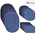 Outuxed 30pcs Iron on Denim Patches Fabric Patches for Clothing Jeans, Iron on Repair Kit, 5 Colors, 3 Sizes(4.9x6.9 Inches, 3.7x4.1 Inches, 2x3 Inches)