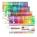 Caliart Glitter Gel Pens 80 Coloring Pens Set with Gift Box for Adult Coloring Books Scrapbooking Crafting Doodling Drawing, Best Gift for Families and Friends